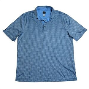Greg Norman Collection Blue Polo Shirt with Paper plane  Pattern